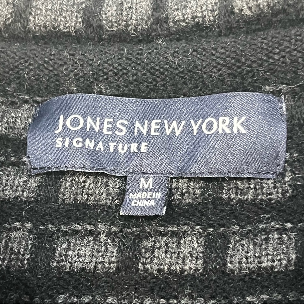 Jones New York Signature Merino Wool Chunky Button Up Cardigan Women Sz Medium - Picture 9 of 16